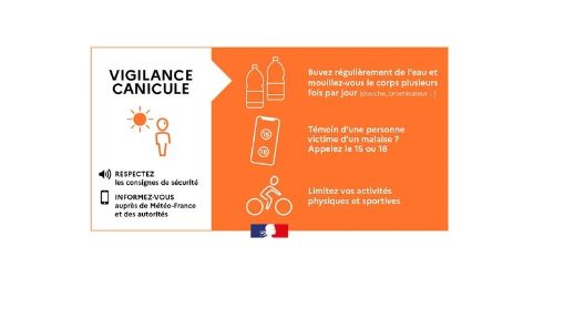 Alerte météo – Passage en vigilance orange canicule