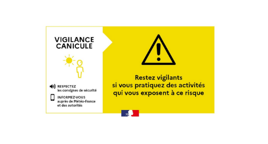Alerte météo – Passage en vigilance jaune canicule